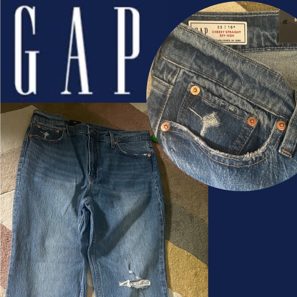 Gap cheeky straight sky high size 33 / 16